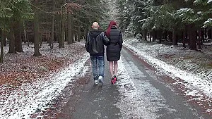 Rough MMF threesome with redhead Kate Gold sucking big dicks