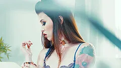 Nasty threesome with rough sex for tattooed slut Misha Cross