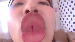 Solo Nagareda Minami moans while pleasuring her pussy with a toy