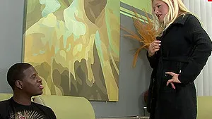 Blonde Milf get deep anal creampie fuck from bi