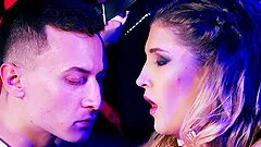 Petite pornstar Rhiannon Ryder in kinky outfit fucked by her lover