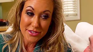 Horny mature Brandi Love in stockings gets fucked by a fat dick