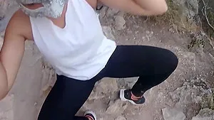 HD POV video of outdoor fucking with chubby Diana and her man