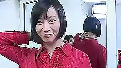 Chinese whore cuts hair