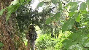 Wild quickie during a paintball match with hot ass Lucette Nice