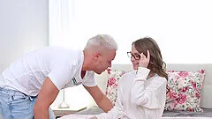 Petite teen Stasia Si with glasses gets fucked nice by her BF