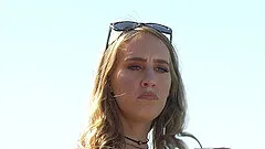 Amateur blonde girl Cadence Lux loves having bisexual threesome