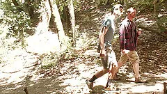 Two friends went walking in the woods and get fucked by the crazy dude