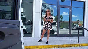 Quickie fucking with small tits redhead Kadence Marie in the van