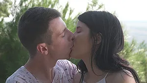 Outdoor fucking in the forest with Viola Weber and her boyfriend