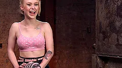 Anna Tyler craves for two sex toys deep inside her wet and shaved holes