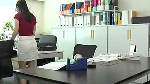 Rough fucking with Tsubomi wearing hot lingerie in the office