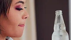 Nasty facial ending for busty brunette girlfriend Cassidy Banks