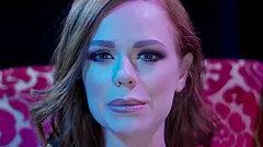 Ella Hughes gets cum in mouth after her first interracial sex