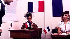 French girls Charlee Chase and Chloe Delaure love to share