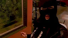 Tattooed MILF burglar gets caught and punished