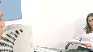 Rough fucking in doggy style in the office with Susana Melo