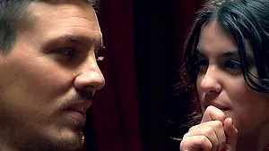 Ana Marco wearing lingerie and high heels having rough anal sex