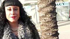 Slutty wife in high heels gets fucked in the back of the car