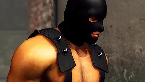 Masked man fucks hard two cuffed college girls