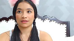 Brunette babe is a stone cold fox she looks divine in her webcam show