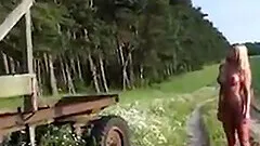 Worker fucked in a high place naked German beauty