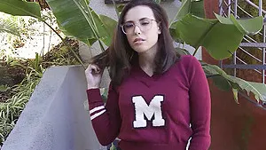 Cum in mouth ending after interracial sex with adorable Casey Calvert