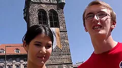 Young cuckold watches how his beautiful GF Madelina Dee makes money