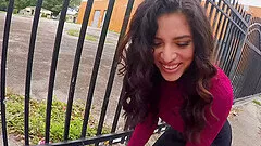Gabriela Lopez spreads her legs for a cock in the car while she screams