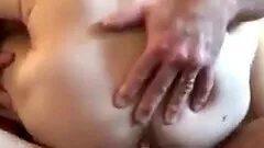 Hairy daddy sucks my cock very hard on the couch