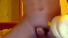 Young homemade toy fucks my dick and cum