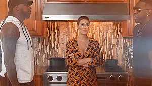 Interracial sex in the bedroom with horny cougar Ryan Keely