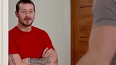 Gay threesome is the first gay experience of handsome Mark Long