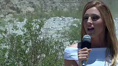 Outdoor jumping on a penis is amazing experience for Brooke Banner