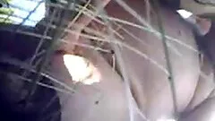 Outdoor game in the bushes with a stranger