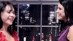 Hot ass babes undress each other and have fun with sex toys