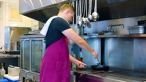 In the kitchen making a Mariska creampie