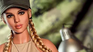 Blonde  Sex toy has  boobs sex doll