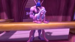 Hot naughty elf gets doggystyle hammering in the pussy