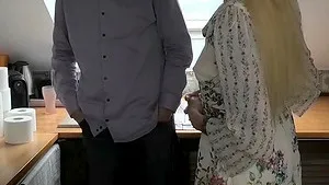 German  teen fuck in kitchen homemade