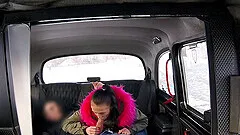 Nicole Love gets her pussy fucked by a taxi driver in the car