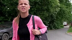 Outdoor jumping on a penis is amazing experience for Sarah Kay