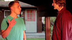 Handsome gay dude Alex Grand spreads his legs for a strong penis