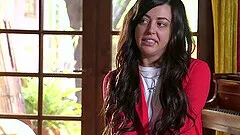 Long haired petite slut Whitney Wright sucks dick and gets fucked