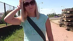 Outside fuck with horny stranger is a fantasy of blonde Nikka Rose