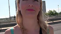 Outdoor sex and a blowjob are fantasies of horny and lovely Diana