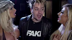 Busty Dean Van Damme craving for a stranger's penis after the match