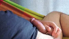 Daddy amateur Wanking after lunch to relax masturbation