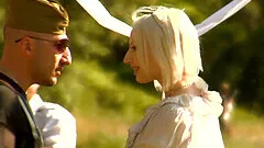 Outside threesome with horny couple was Claudia Adams's idea