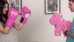 Kinky games lead to passionate sex with a small tits girlfriend